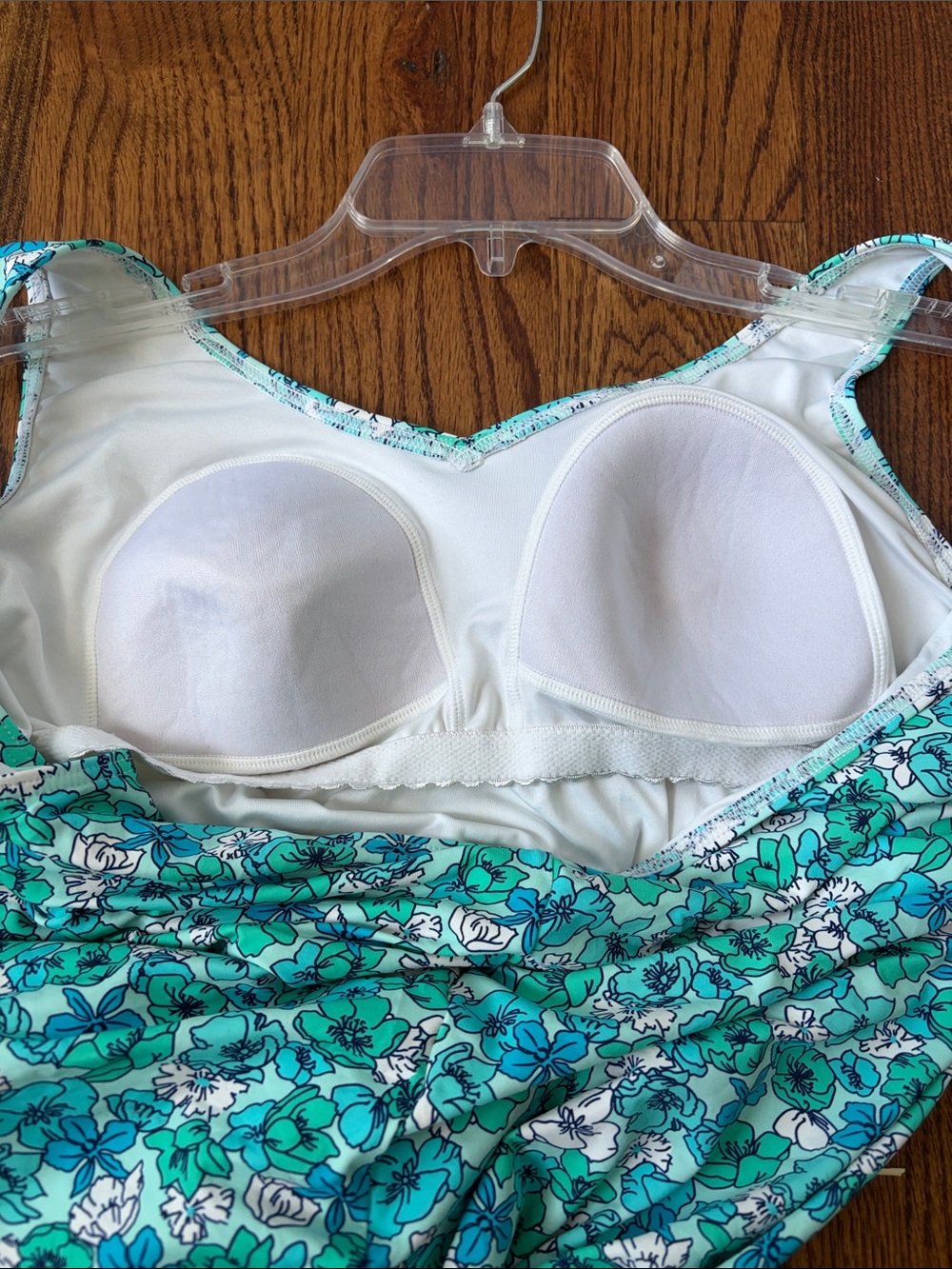 Lands' End Turquoise One Piece Swimsuit Women's Size Medium - Picture 3 of 4
